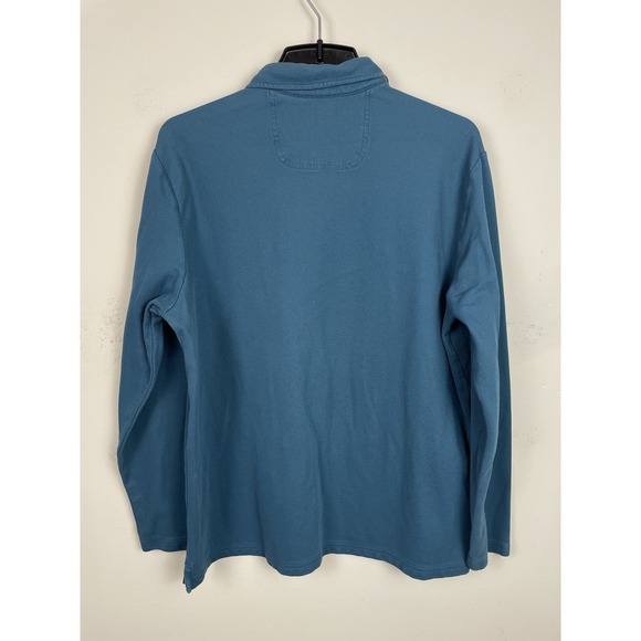 Tommy Bahama Polo Shirt Mens XL IslandZone Supima Long Sleeve Marlin Green Rugby - Picture 3 of 8